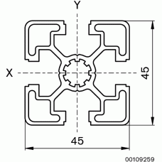 45x45L Aluminium Profile